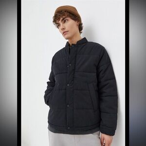 Abercrombie & Fitch relax black puffer coat